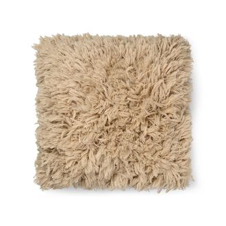 Ferm Living Meadow Hochflor Kissen, 50 x 50 cm, light sand