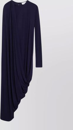 Sportmax asymmetrical draped long sleeve dress
