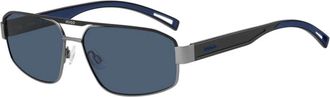 HUGO BOSS HG 1368/S Svk(Ku) Zonnebril - Heren - Accessoires - Zwart - Maat: 60 MM