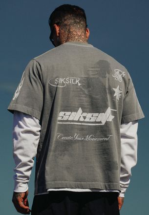 Siksilk Mens Stone Graphic T-Shirt XXL