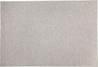Macabane Alfombra rectangular de lana blanco/gris jaspeado de 200x290 cm
