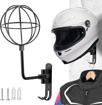 OEM Soporte Para Casco, Soporte Para Casco, Soporte De Pared Para Casco, Motocicleta, Con Gancho, Para Chaleco T&aacute;ctico, Casco, Chaqueta, Negro