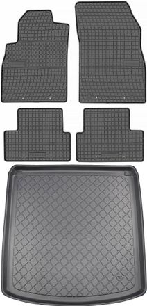 OEM Opel Astra Iv J Hatchback De 09.2012 A 08.2018 Set - Alfombrillas De Goma Para Coche + Alfombrilla Para Maletero