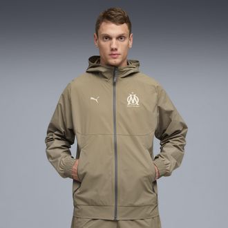 Puma Giacca in tessuto Olympique de Marseille PUMATECH da uomo, Abbigliamento, Marrone, XXL