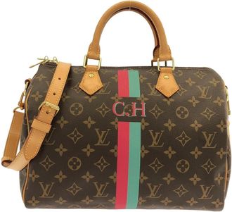 Louis Vuitton Marron Monogram Coated Canvas Boston Bag (Pre-Owned)
