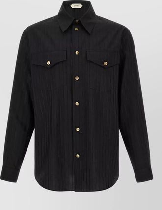 Versace silk cotton jacquard shirt