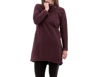 Aventura Weekend Mock Neck Fleece Dress In Sassafras