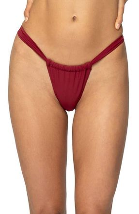 Edikted Anais Bikini Bottoms in Burgundy at Nordstrom, Size X-Small