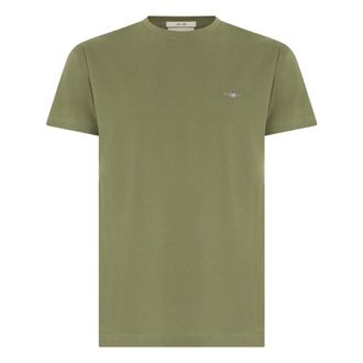 GANT T-Shirts, male, Green, Size: M Piqu&eacute; T-Shirt