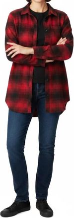 Eddie Bauer Plaid Ballard Flannel Long Sleeve Shirt In Red