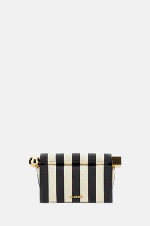 Jacquemus Ivory/Black Rond Carre Clutch