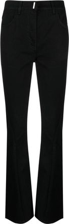 Givenchy high-waisted flared jeans - women - Cotton/Cotton/Spandex/Elastane/Polyester - 26 - Black