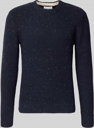 Tom Tailor Regular Fit Strickpullover aus Baumwoll-Mix in Marine, Größe XXXL