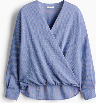 H&M Wickelbluse - Blue