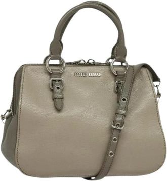 Miu Miu Pre-owned Handbags, female, Gray, Size: ONE SIZE Pre-owned Handbag