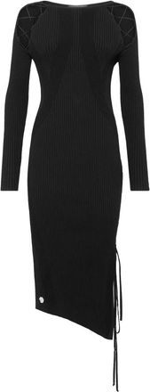 Philipp Plein Long Dress - Dames - Kleedjes - Zwart - M - Leer - Kleedjes