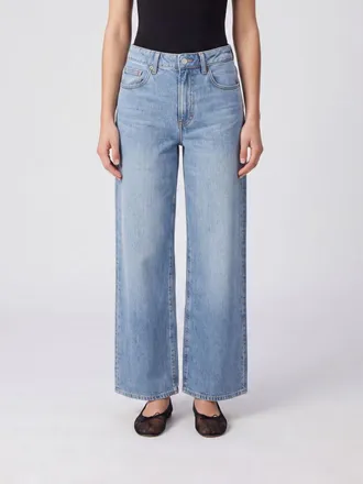 Jeanerica Jeans Belem a gamba larga in denim di cotone riciclato con vita alta