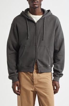 The Elder Statesman Daily Zip Hoodie in Coal at Nordstrom, Size X-Large
