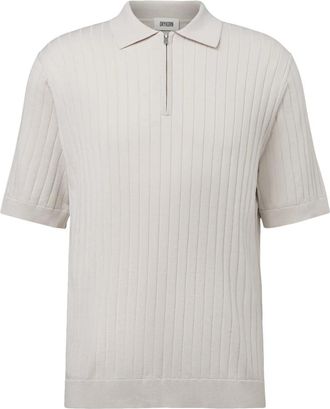 Drykorn Niivan Gebreide Polo - Heren - Polos - Beige - L - Katoen - Tops