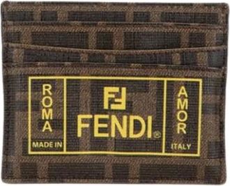 Fendi Pre-owned Wallets, female, Brown, Size: ONE SIZE Pre-owned Card Holder