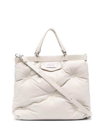 Maison Margiela Glam Slam draagtas met patch - Beige