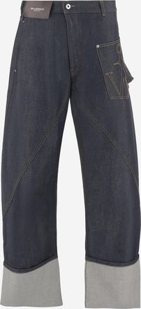 J.W.Anderson Mens Turn-Up Hem Jeans Denim Cotton