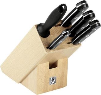 Zwilling Zwilling Juego De Cuchillos Gourmet De 6 Piezas, Acero Inoxidable, Plata/negro, 48 X 38 X 28 Cm
