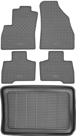 OEM Fiat Fiorino Iii Van De 2008-2018 Set - Alfombrillas De Goma Para Coche + Alfombrilla Para Maletero