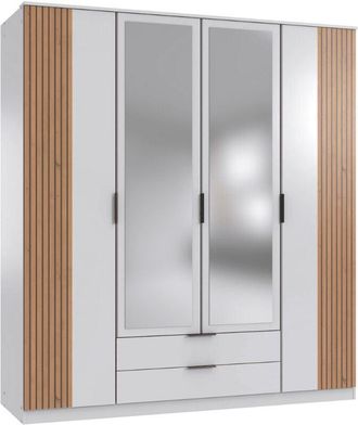 Calicosy Calicosy - Armadio 4 ante battenti con 1 specchio e 2 cassetti L180 cm - luebeck