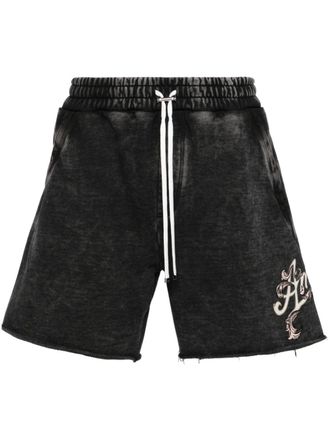 Amiri Filigree cotton track shorts - Black