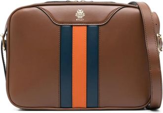 Bally Borsa a spalla con righe - Marrone