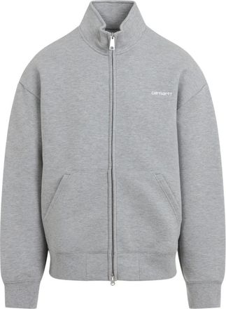 Carhartt Work in Progress Hoodies & sweatvesten, Heren, Grijs, L, Katoen, Alda Zip Sweat Jacket