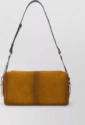Pinko love bag classic suede studded clutch bag