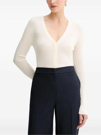 BOSS Cardigan con scollo a V - Toni neutri