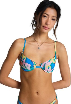 Billabong B&uuml;gel-Bikini-Top BILLABONG Sol Searcher Leah, Damen, Gr. XL, Cup B, agua flores, Obermaterial: 86% Recycled Polyamid, 14% Elasthan;, Bikini-Oberteile 