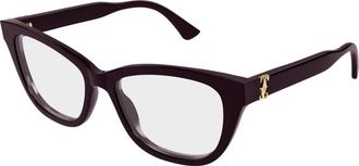 Cartier Ct 0669O Bril - Dames - Brillen - Rood - 53 MM - Accessoires