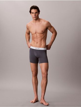 Calvin Klein Mens Icon Cotton Stretch Boxer Brief - Grey - L
