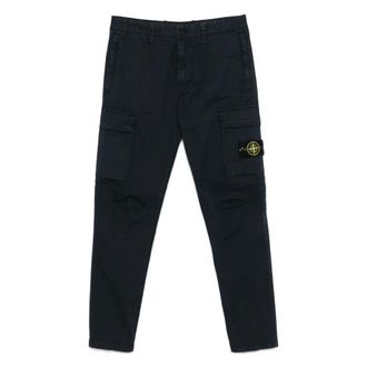 Stone Island Slim-fit Trousers, male, Blue, W33, Cargo Trousers