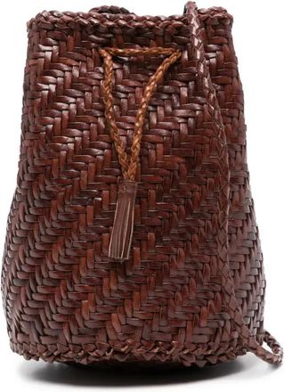 Dragon Diffusion Borsa a secchiello Pompom Double Jump - Marrone