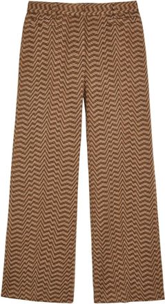 Missoni Chevron Wide-leg Wool-blend Trousers - Camel - 46 (UK14 / L)