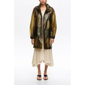 Bimba & Lola A-line Transparent Trench in Olive at Nordstrom, Size X-Small Eu