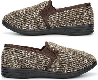 Generic Mens Slip On Slippers Size 6 Boys Slipper Size 9 Mens Carpet Slippers Slip On Slipper Sizes 6-12 Brown 10 UK