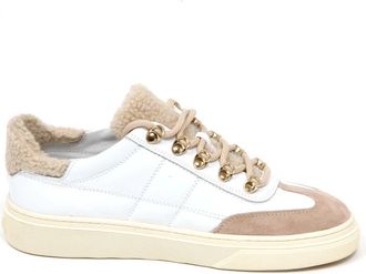 Hogan Ecopel Schoen met Bontvoering - Dames - Sneakers - Wit - 35 1/2 EU - Leer - Schoenen