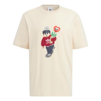 adidas Originals x Charr Morita Crossover Valentines Day Tee Cream White HR3474