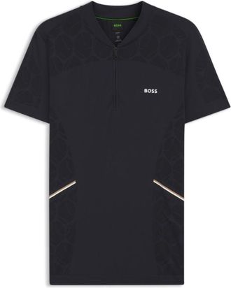 BOSS Slim-fit polo in seamless body-mapping jersey