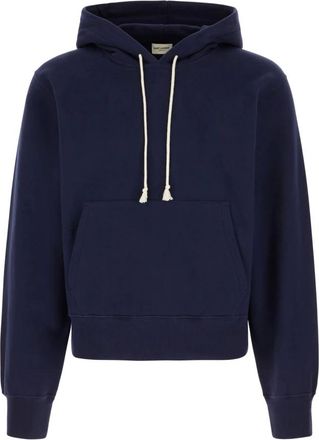 Saint Laurent Hoodies, male, Blue, Size: S Cassandre Hoodie
