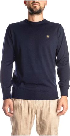 RefrigiWear Bennet Pullover - Heren - Ronde hals truien - Blauw - M - Katoen - Truien & Vesten