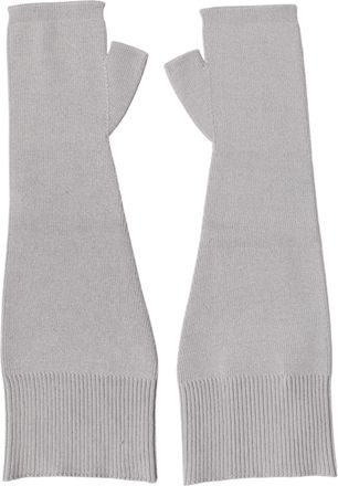 Dolce & Gabbana Gray Virgin Wool Knitted Fingerless Men Mens Gloves