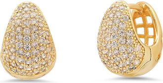 HMY Jewelry 18K Gold Plated Simulated Diamond Huggie Hoop Earrings at Nordstrom Rack