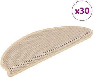 vidaXL Alfombra Autoadhesiva Escalera Sisal 30 Uds 65x21x4 Cm Berber Vidaxl